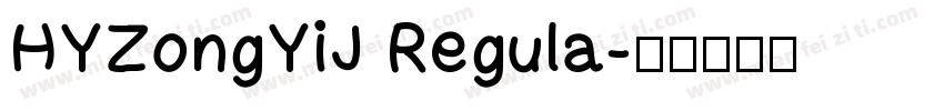 HYZongYiJ Regula字体转换